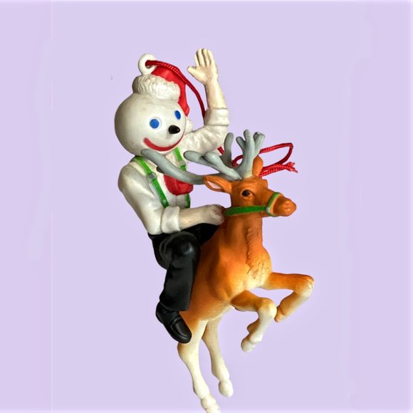 Vtg Jack In The Box Kids Meal Christmas Tree Ornament's Jack Reindeer & Snowman - Picture 4 of 8
